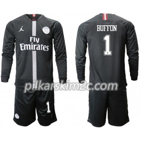 Koszulka Paris Saint-Germain BUFFON 1 Jordan Czarny Dziecięca Trzeciej 2018-2019 - Koszulki Piłkarskie(L/S)